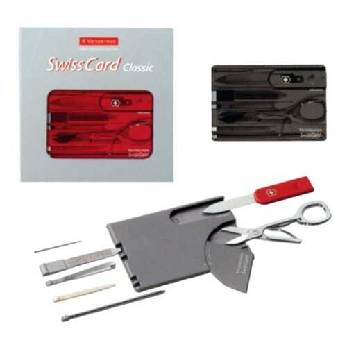 Карта-мультитул Victorinox SwissCard Classic 0.7133.T3 82 мм черная, 10 функций в Спортмастер