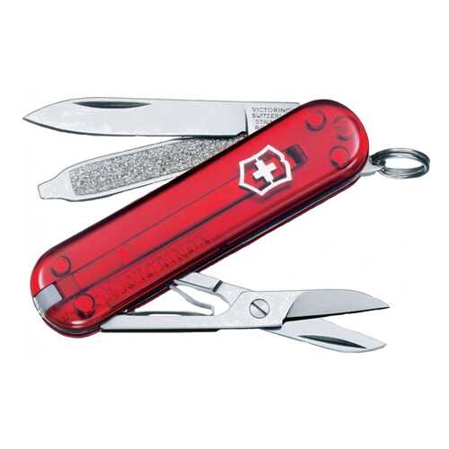 Мультитул-брелок Victorinox Classic 0.6223.T 58 мм красный, 7 функций в Спортмастер