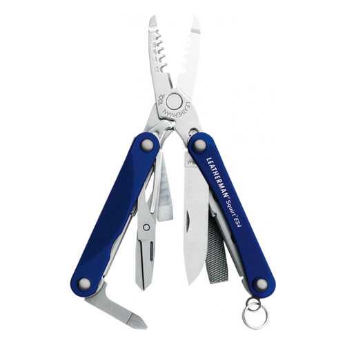 Мультитул Leatherman Squirt ES4 831239 55 мм синий, 9 функций в Спортмастер