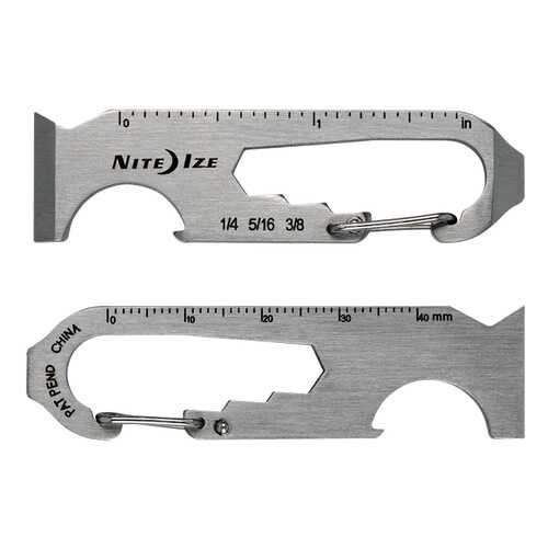 Мультитул Nite Ize Doohickey 6x KMTP-11-R3 65 мм серебристый, 6 функций в Спортмастер