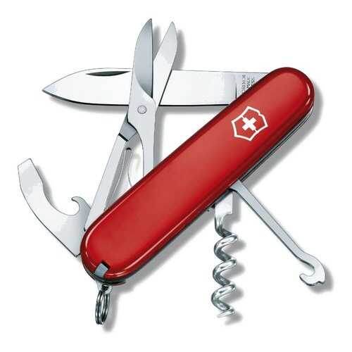 Мультитул Victorinox Compact 1.3405 91 мм красный, 15 функций в Спортмастер