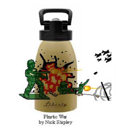 Liberty фляга Kids Plastic War by Nick Shipley / 473 мл. / песочная / коробка / Liberty в Спортмастер