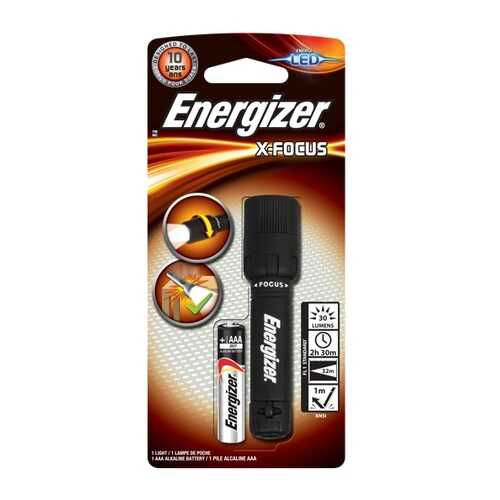 Фонарь Energizer X-Focus LED 1AAA черный (639806) в Спортмастер