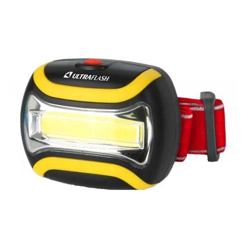Фонарь налобный Ultraflash LED5358 1 LED 1W (100lm), 3 режима, черный/желтый, 13634 в Спортмастер