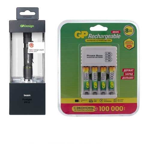 Туристический фонарь GP PP13NX00001SD1 + 100AAAHC/CPB-2CR4 холодный, серый, 4 режима в Спортмастер