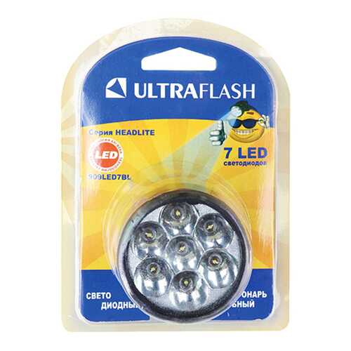 Туристический фонарь Ultraflash 909 LED7BL черный, 1 режим в Спортмастер