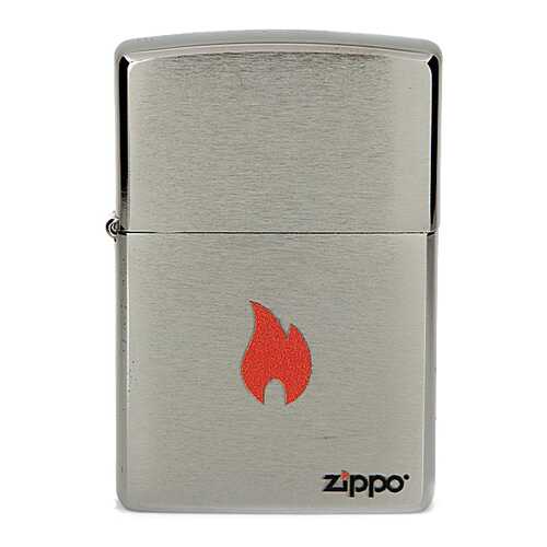 Зажигалка Zippo №200 Flame Brushed Chrome в Спортмастер