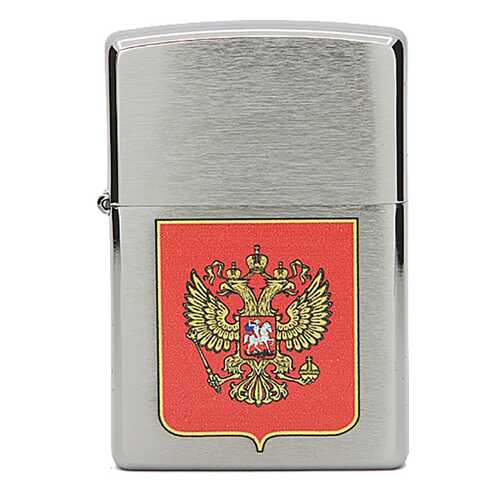 Зажигалка Zippo №200 Герб России Brushed Chrome в Спортмастер