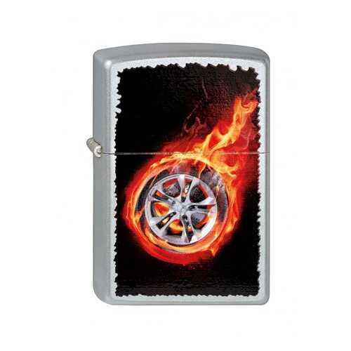 Зажигалка Zippo 205 Tire on Fire Satin Chrome в Спортмастер