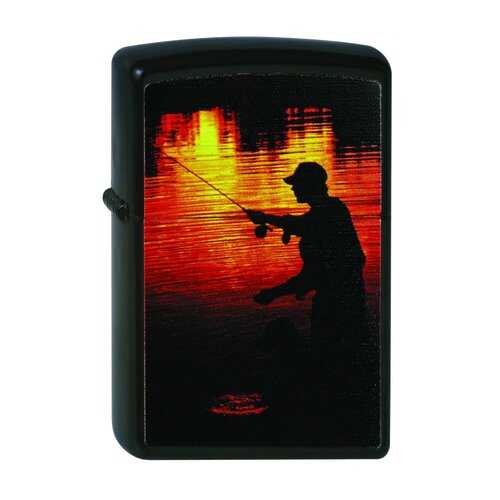 Зажигалка Zippo 218 Fisherman Black Matte в Спортмастер