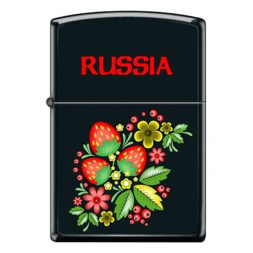 Зажигалка Zippo №218 Russian Khokhloma Black Matte в Спортмастер