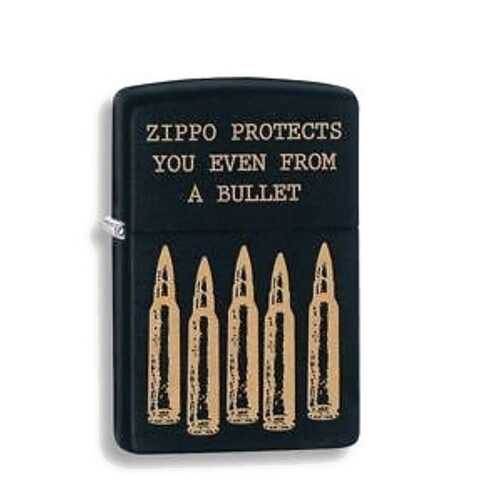 Зажигалка Zippo Bullet 28762 Black Matte в Спортмастер