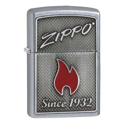 Зажигалка Zippo Flame Since 1932 Emblem Street Chrome в Спортмастер