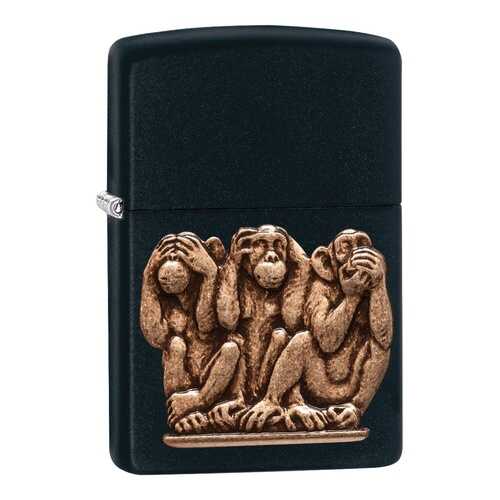 Зажигалка Zippo Three Monkeys Black Matte в Спортмастер