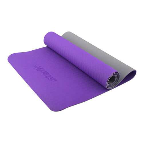 Коврик для йоги Starfit FM-201, цвет: фиолетовый, серый, 173 x 61 x 0,5 см в Спортмастер