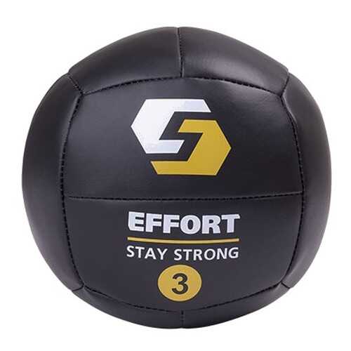 Медицинбол Effort EMD3, кожзам, 3 кг, черный в Спортмастер