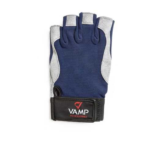 Перчатки для фитнеса VAMP RE-537, серые/синие, M в Спортмастер