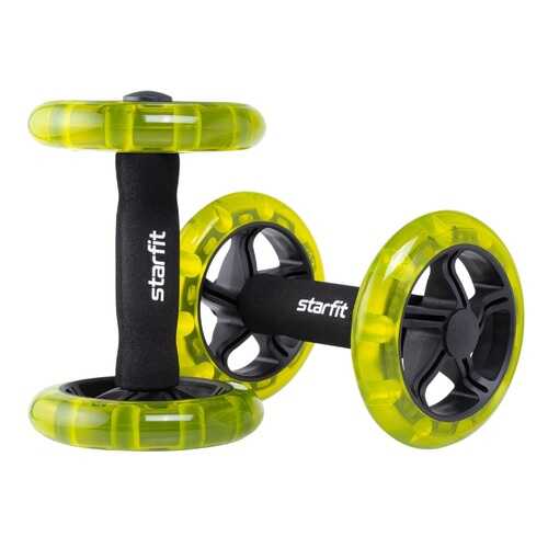 Starfit Ролик для пресса RL-107, раздельный, черно-зеленый в Спортмастер