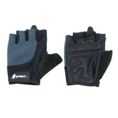Перчатки для тяжелой атлетики и фитнеса Spirit Fitness W-03, черные/синие, L в Спортмастер
