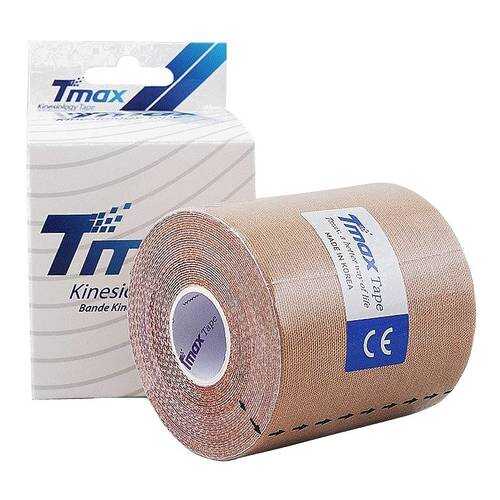 Кинезио тейп Tmax Extra Sticky 7.5x5, хлопок - 96%, спандекс - 4% 423914-beige в Спортмастер