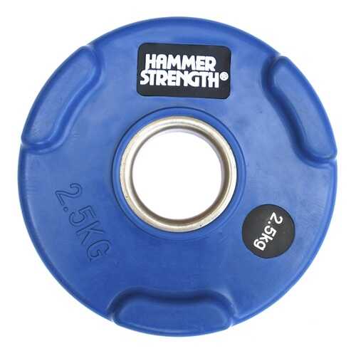 Диск олимпийский цветной HAMMER STRENGTH WP074 обрезиненный, синий в Спортмастер