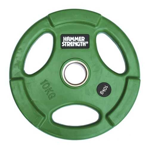 Диск олимпийский цветной HAMMER STRENGTH WP074 обрезиненный, зеленый в Спортмастер