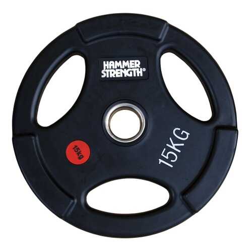 Диск олимпийский HAMMER STRENGTH WP074B обрезиненный, черный в Спортмастер