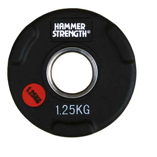Диск олимпийский обрезиненный черный HAMMER STRENGTH WP074B на 1,25 кг в Спортмастер