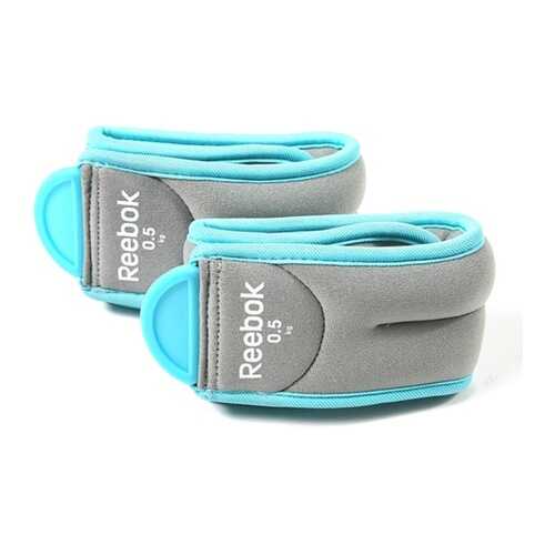 Reebok Утяжелители на лодыжки Reebok бирюзово-серые 1 кг в Спортмастер