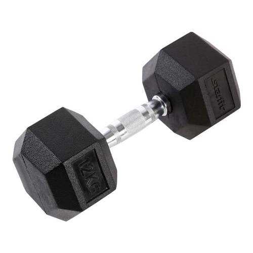 Starfit Гантель обрезиненная DB-301 12 кг, черная в Спортмастер