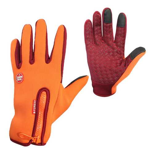 Велосипедные перчатки MoscowCycling MC-GLOVE-06, оранжевые, 8,5 в Спортмастер