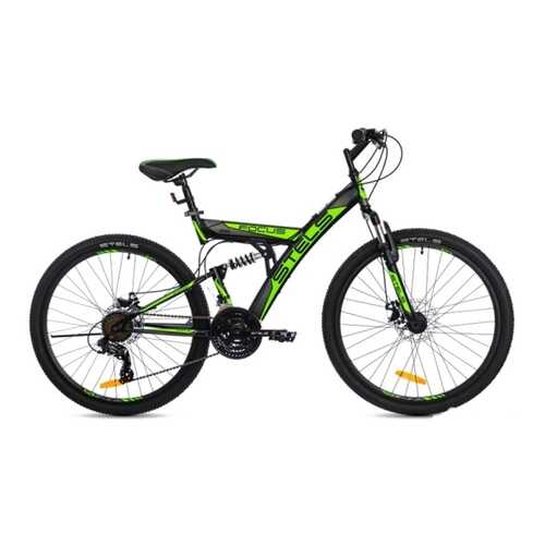 Велосипед Stels Focus 26 MD 21-Speed V010 2017 18 черный/зеленый в Спортмастер