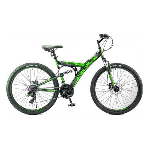 Велосипед Stels Focus MD 26 21-Speed V010 2017 18 черный/зеленый в Спортмастер