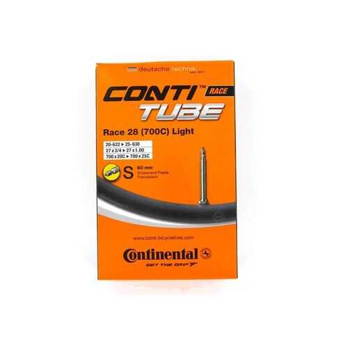 Камера 28 700х20-25mm Continental Race Light 28 вело нип.60mm (80гр) (01818310000) в Спортмастер