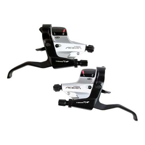 SHIMANO Шифтер/тормозная ручка Shimano Acera M390 лев/пр. 3*9ск, тр+оплетк серебристый - в Спортмастер