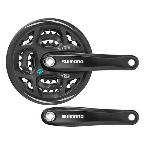 SHIMANO Система Shimano Altus, M311, 175мм, Кв, 48/38/28T, с защитой чёрный в Спортмастер