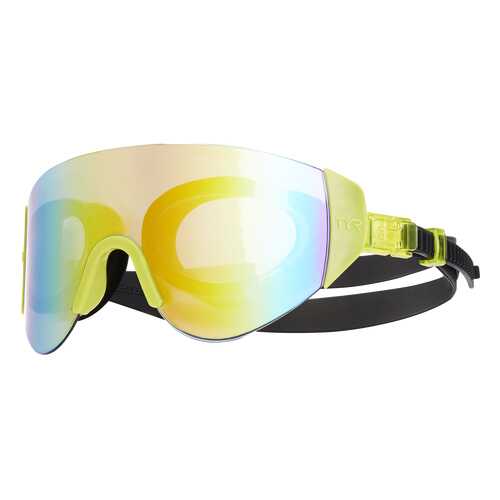 Очки-полумаска для плавания TYR Renegade Swimshades Mirrored LGRNGD черные/желтые (968) в Спортмастер