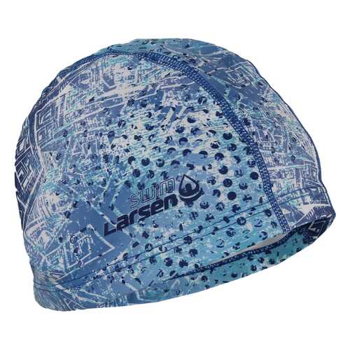Шапочка для плавания Larsen PU100 white/blue в Спортмастер