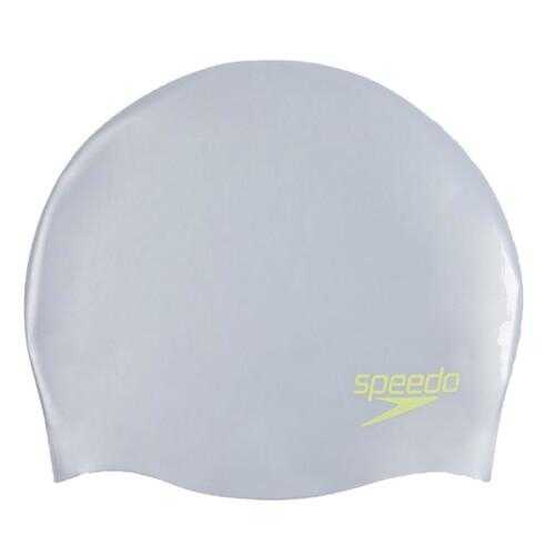 Шапочка для плавания Speedo Junior Plain Moulded Silicone Cap B825 silver в Спортмастер