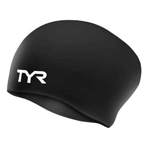 Шапочка для плавания TYR Long Hair Wrinkle-Free Silicone Cap 001 black в Спортмастер