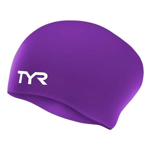 Шапочка для плавания TYR Long Hair Wrinkle-Free Silicone Cap 510 purple в Спортмастер