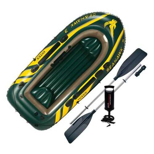 Лодка Intex Seahawk 3 Set 2,95 x 1,37 м green в Спортмастер
