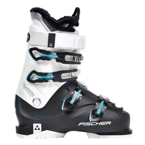 Горнолыжные ботинки Fischer Cruzar W X 7.5 2018, black/white/turquoise, 24.5 в Спортмастер