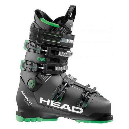 Горнолыжные ботинки HEAD Advant Edge 95 2018, black/green, 25 в Спортмастер