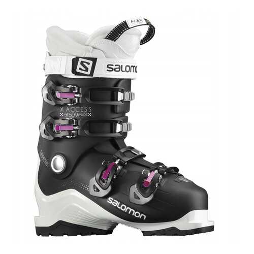 Горнолыжные ботинки Salomon X Access R 70 W Wide 2019, white/black/purple, 25.5 в Спортмастер