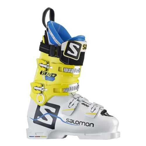 Горнолыжные ботинки Salomon X Lab+ 130 2018, white/yellow, 25.5 в Спортмастер