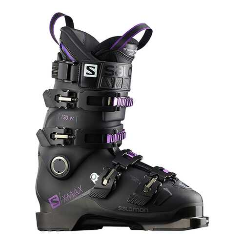 Горнолыжные ботинки Salomon X Max 120 W 2019, black/metallic black, 22.5 в Спортмастер