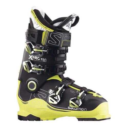 Горнолыжные ботинки Salomon X Pro 110 2018, black/acid green/anthracite, 30.0 в Спортмастер