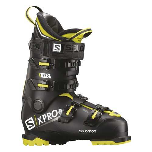 Горнолыжные ботинки Salomon X Pro 110 2019, black/acid green/anthracite, 29.5 в Спортмастер