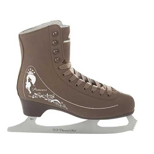 Коньки фигурные Спортивная Коллекция Princess Lux Beige бежевые, 36 в Спортмастер